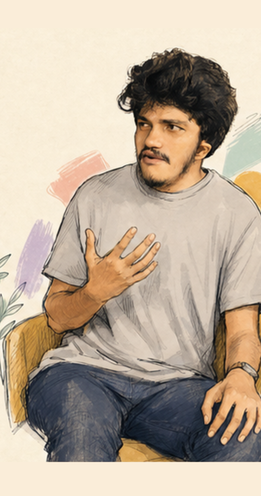Illustrated portrait of Gopikrishnan Sasikumar
